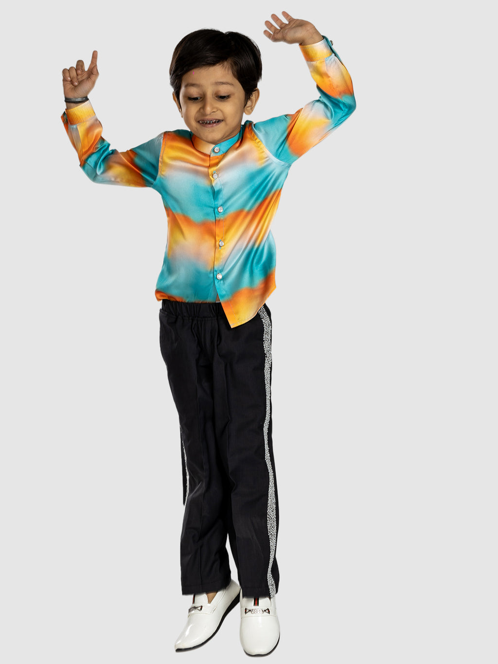 MULTI COLOR SATIN SHIRT