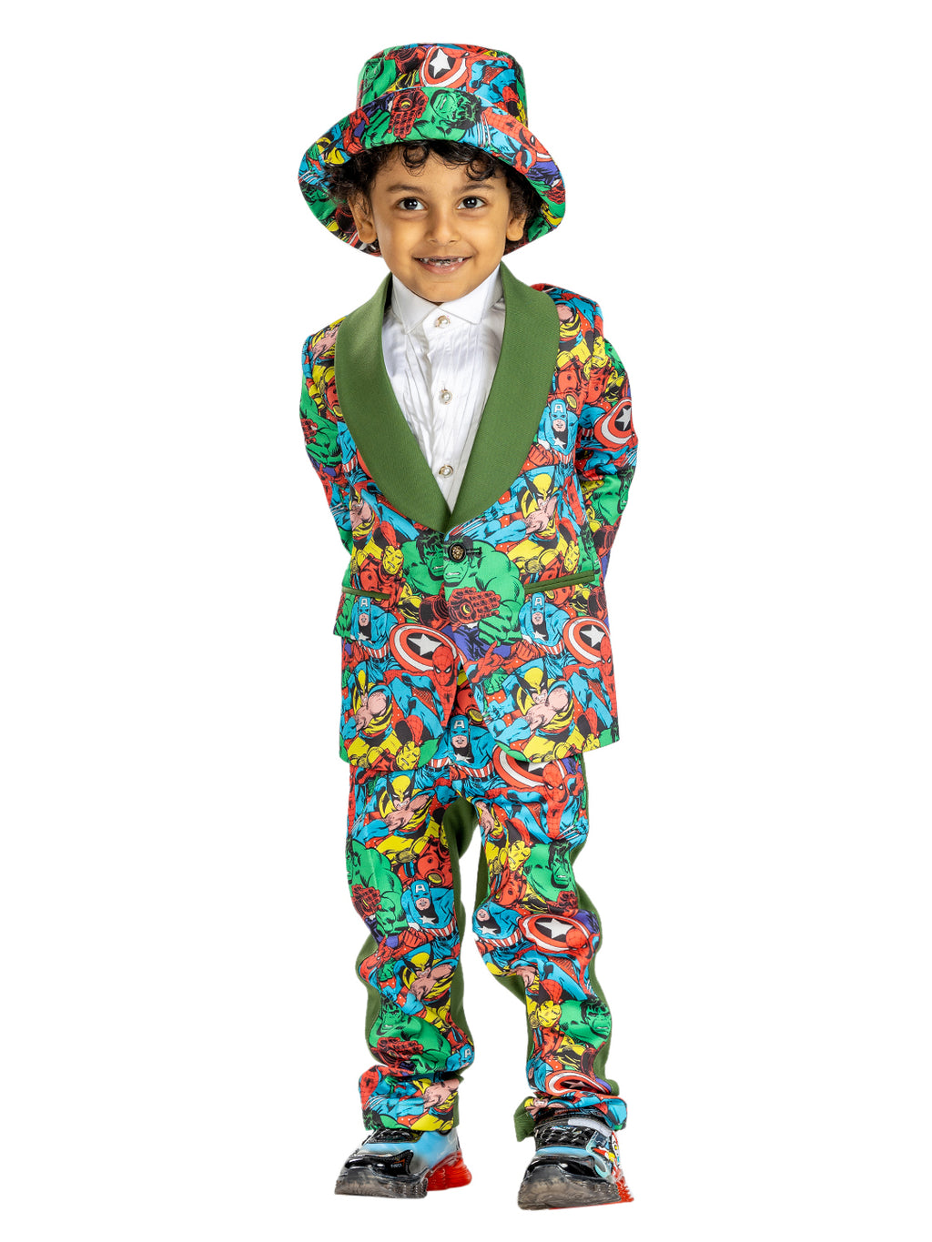 GREEN SUPERHERO BLAZER SET