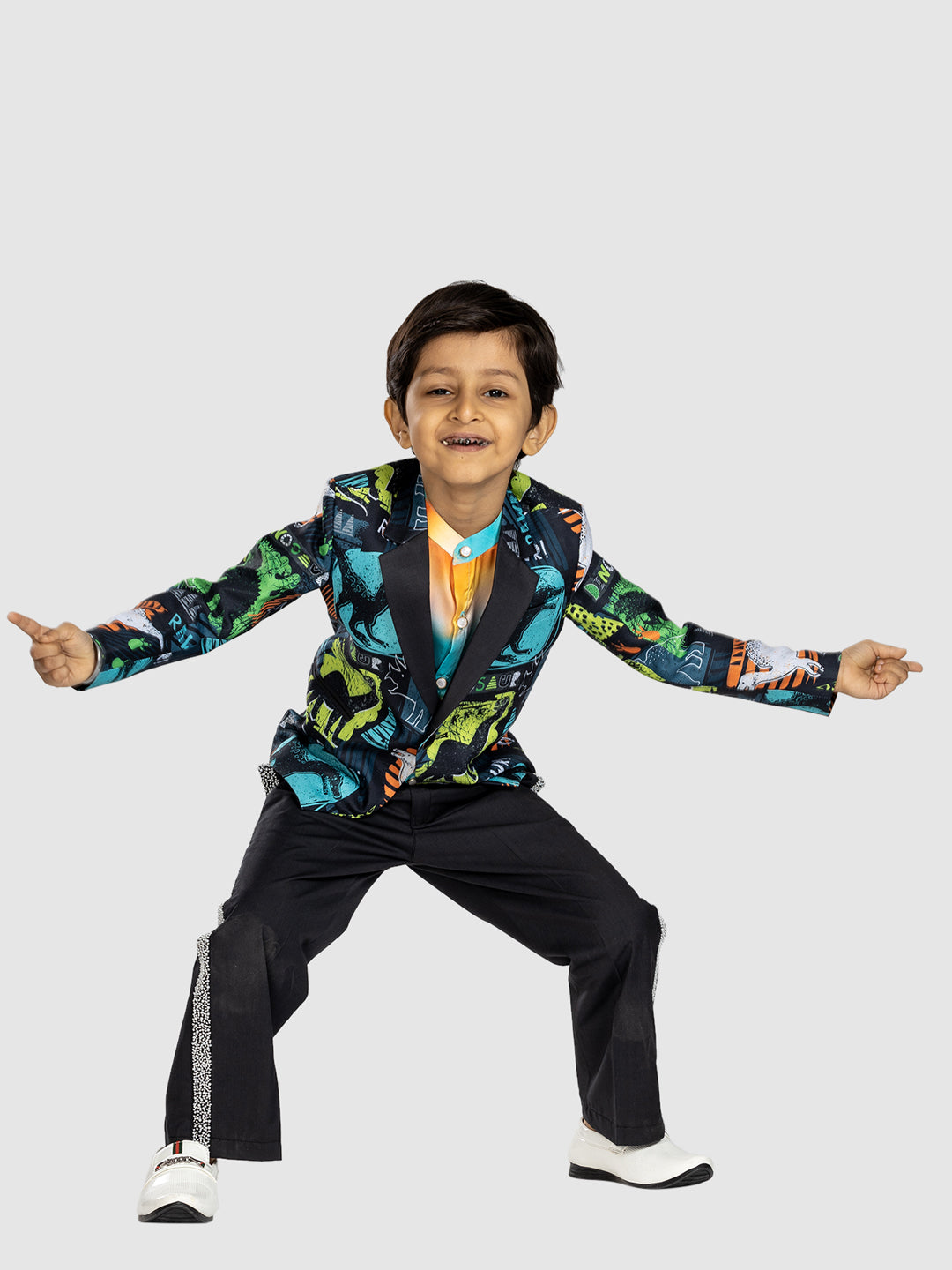 BLACK DINO BLAZER SET