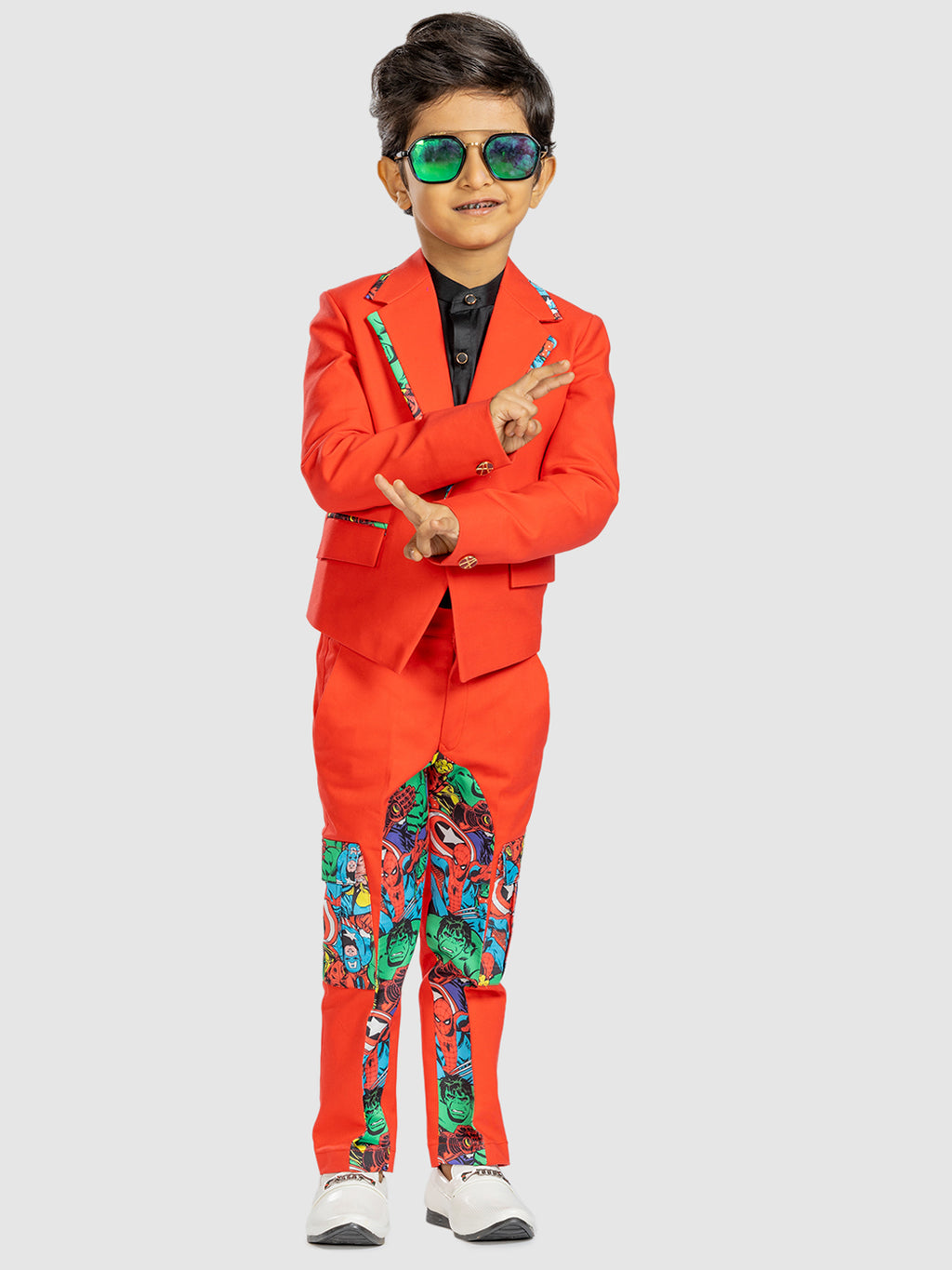 RED SUPERHERO BLAZER SET