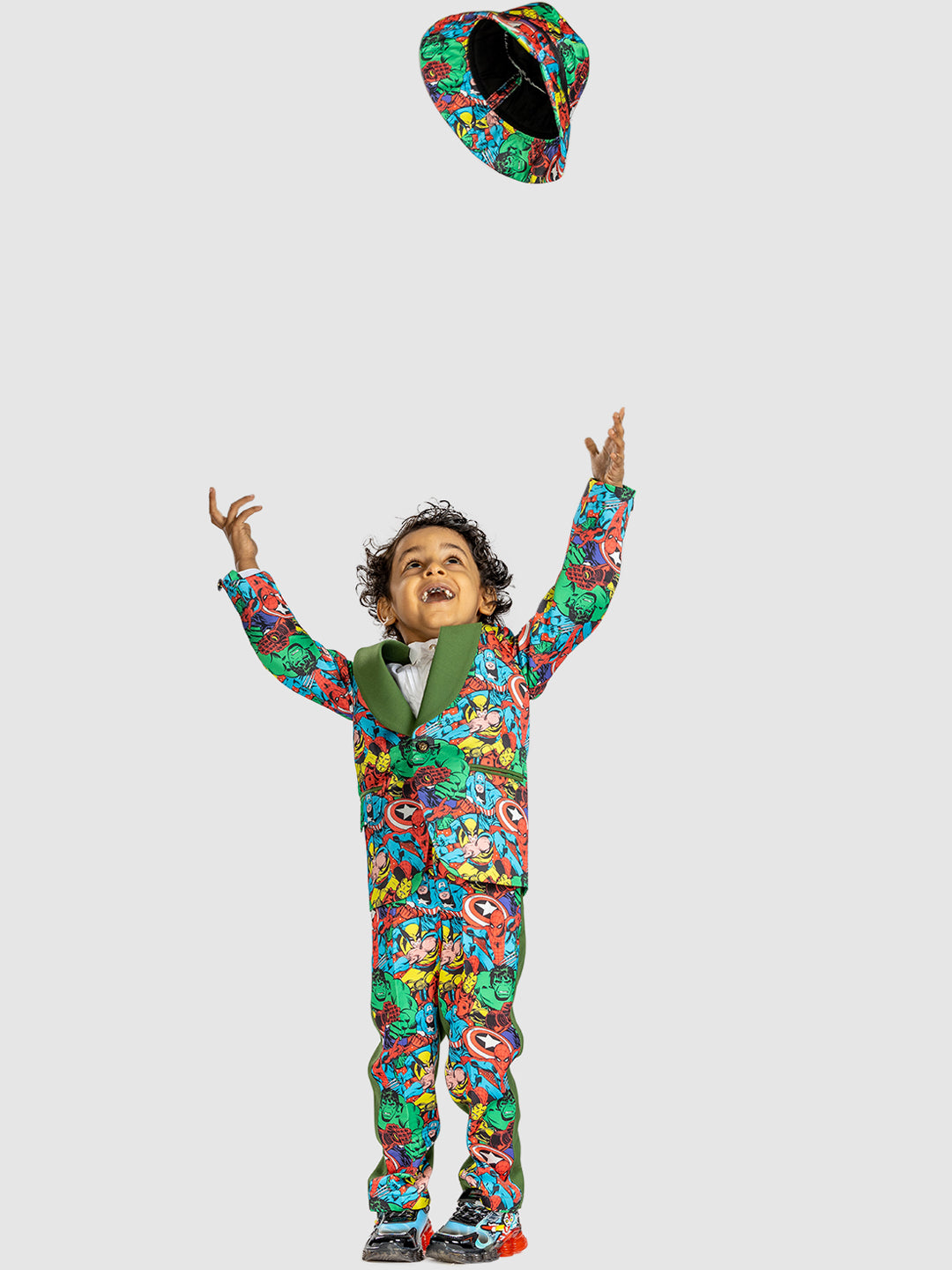 GREEN SUPERHERO BLAZER SET