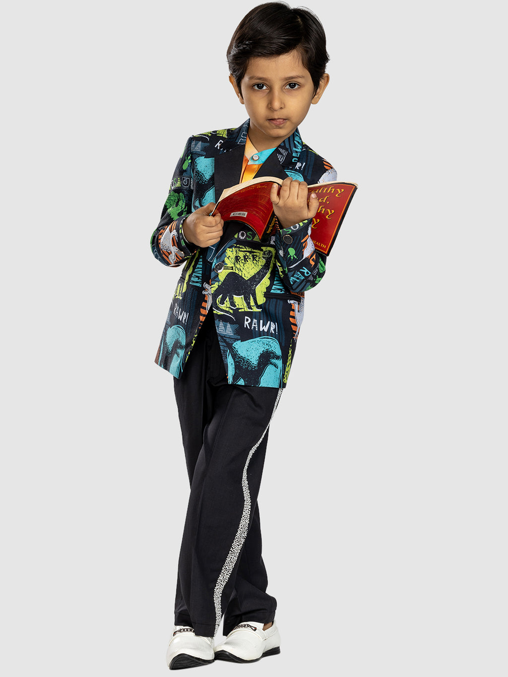 BLACK DINO BLAZER SET