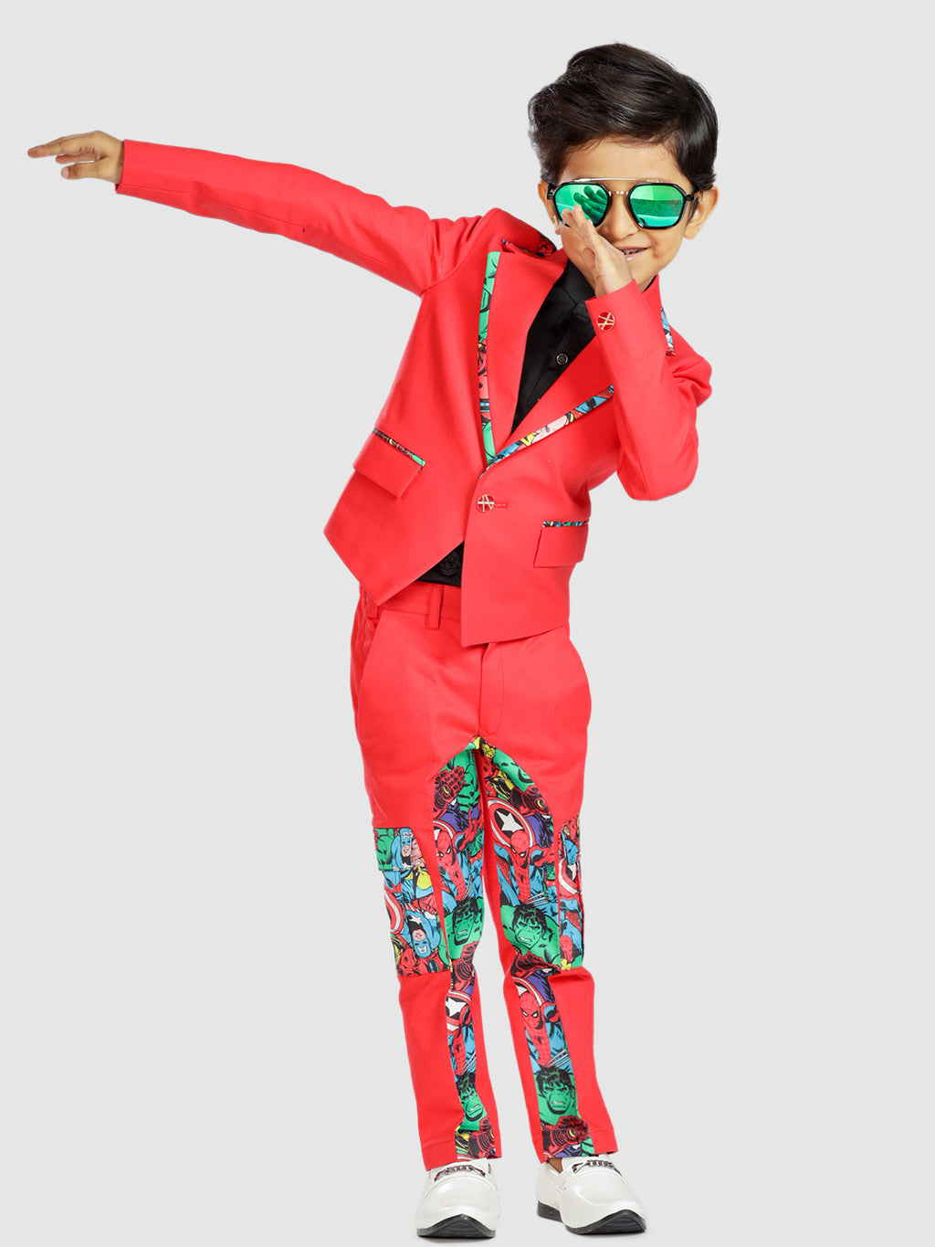 RED SUPERHERO BLAZER SET
