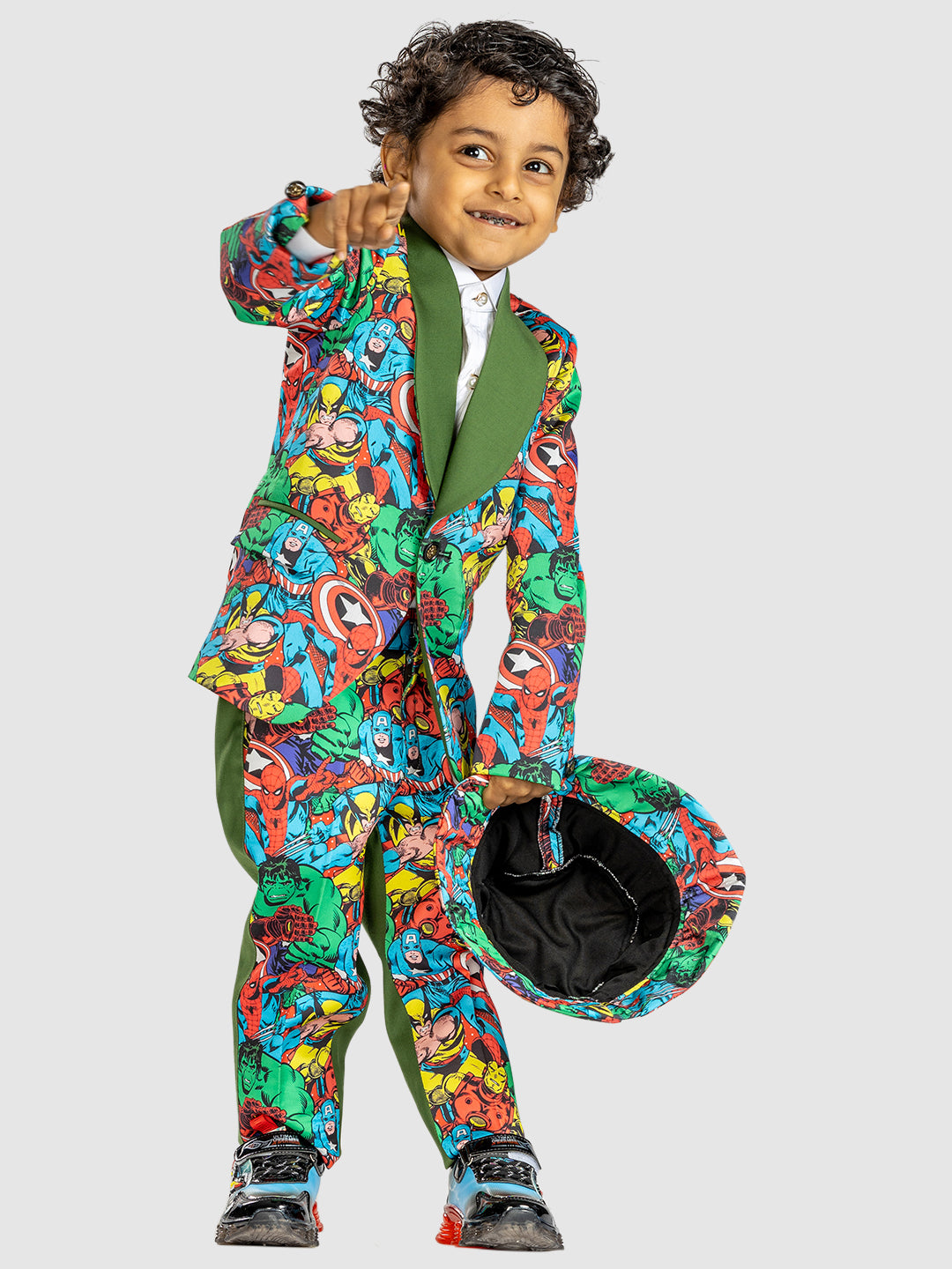 GREEN SUPERHERO BLAZER SET