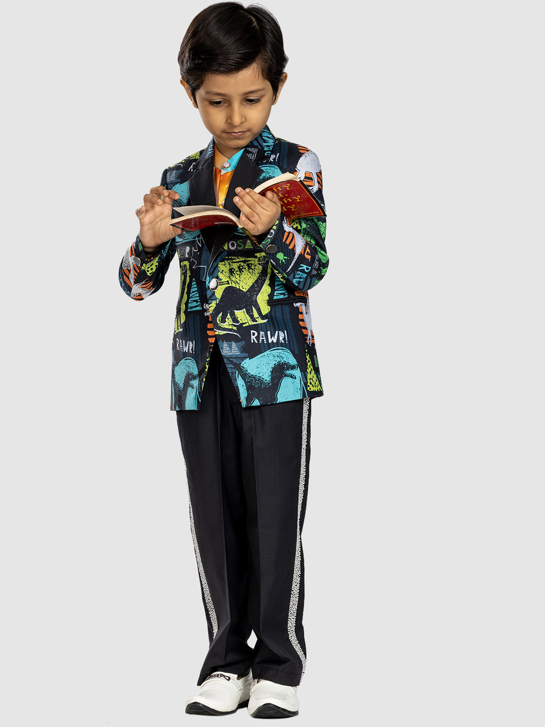 BLACK DINO BLAZER SET