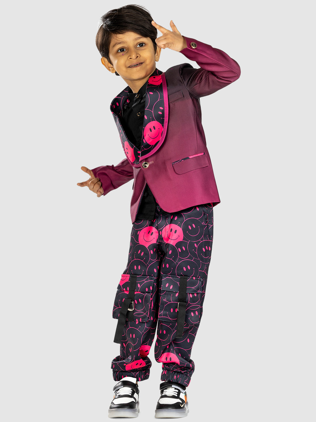 SMILEY OMBRÉ BLAZER SET