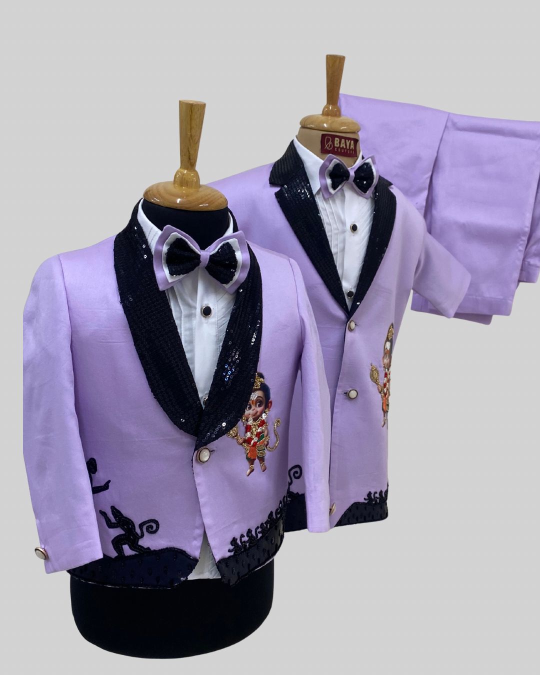 Handcrafted hanuman ji tuxedo set. (Set of 4)