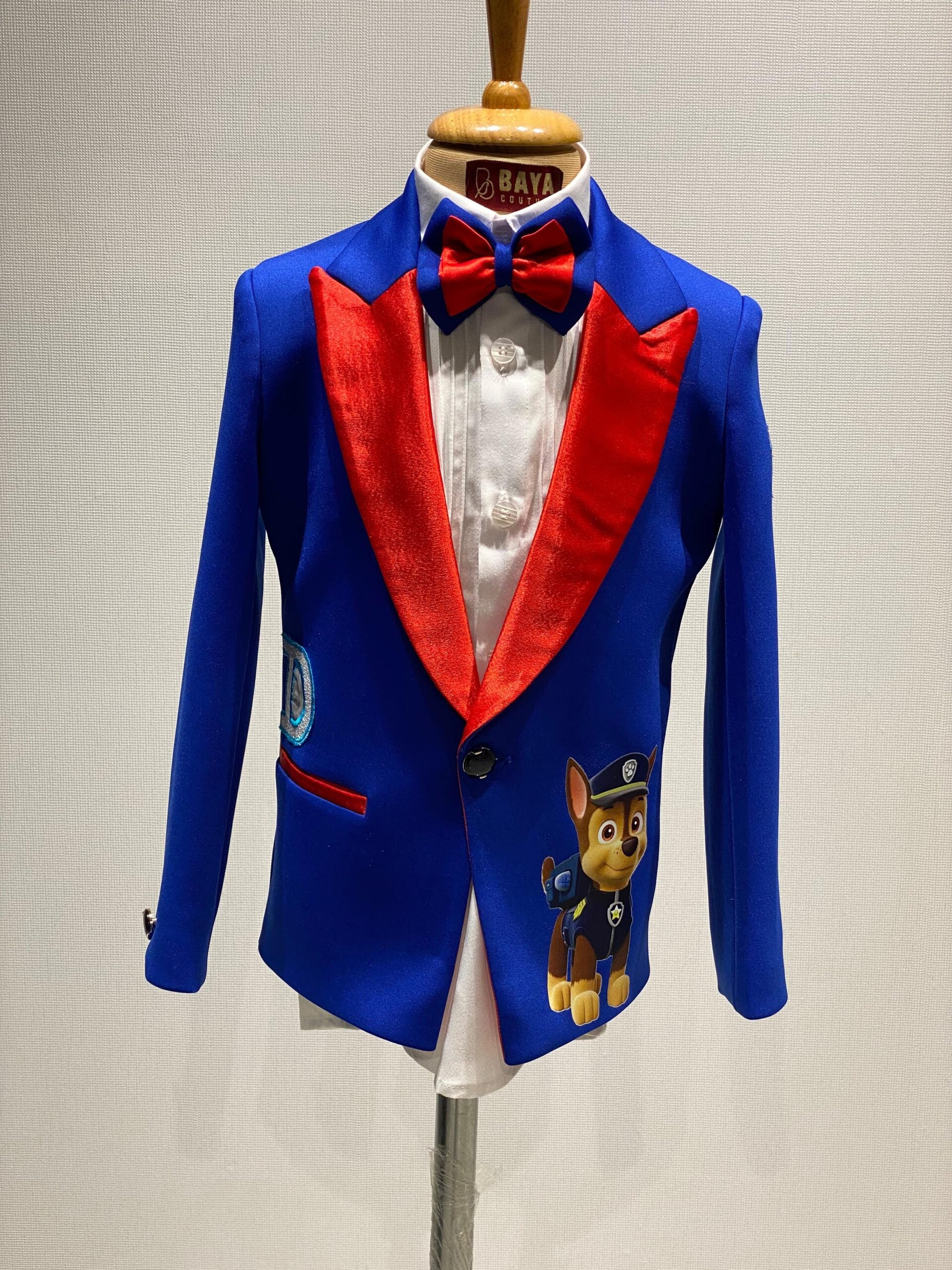 Blue & Red Character Tuxedo Set