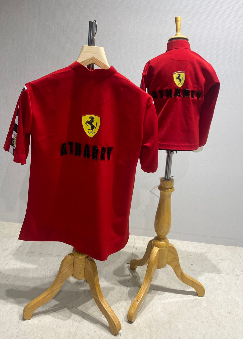 Mom son car racing twinning outfit