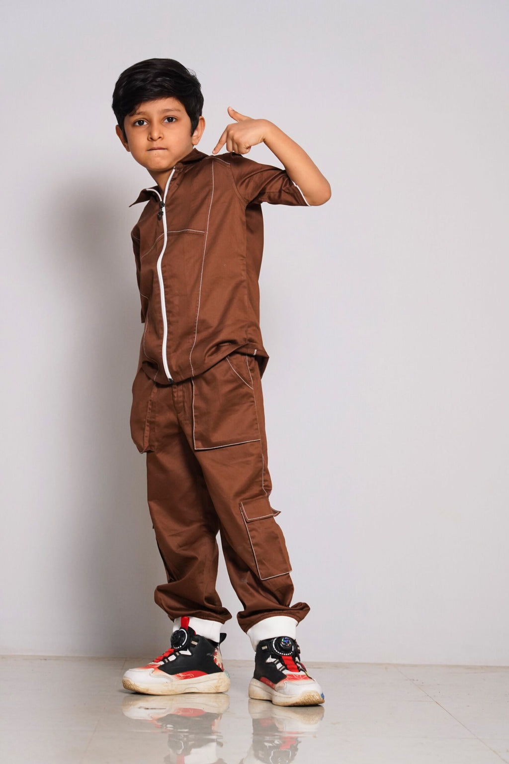 Boys Party comfort wear brown co-ord set