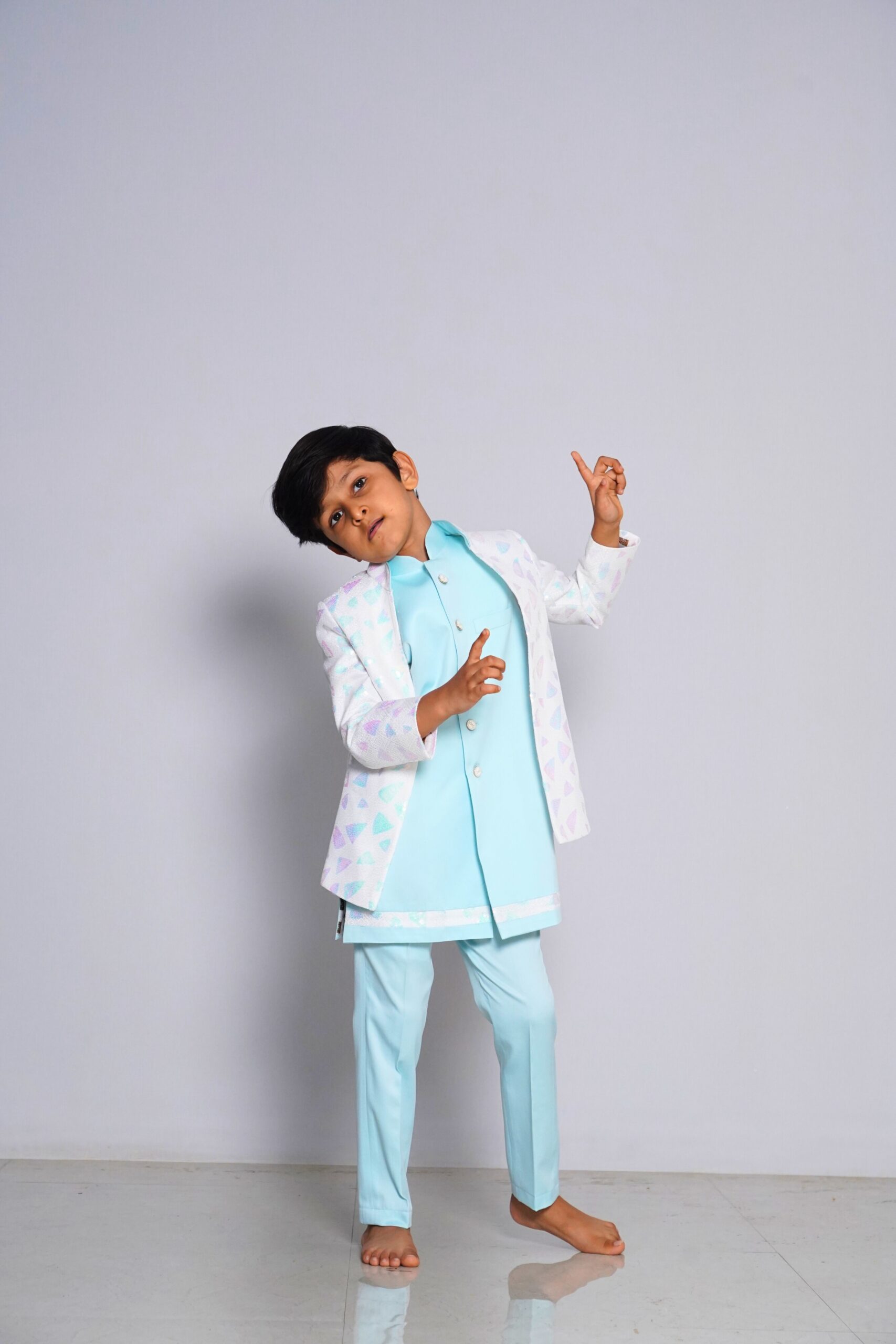 Pastel Prince – Boys’ Kurta Jacket (set of 3)