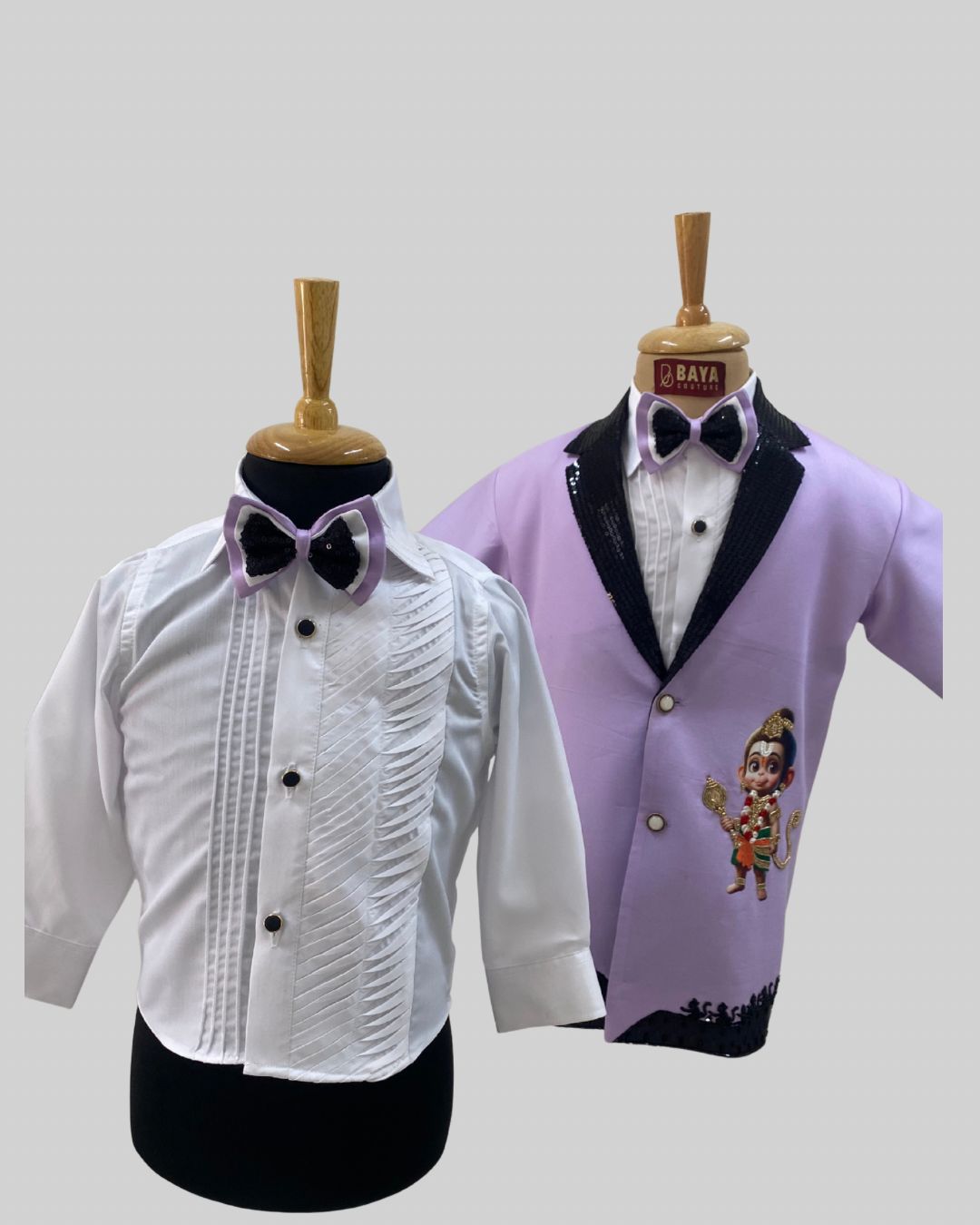 Handcrafted hanuman ji tuxedo set. (Set of 4)