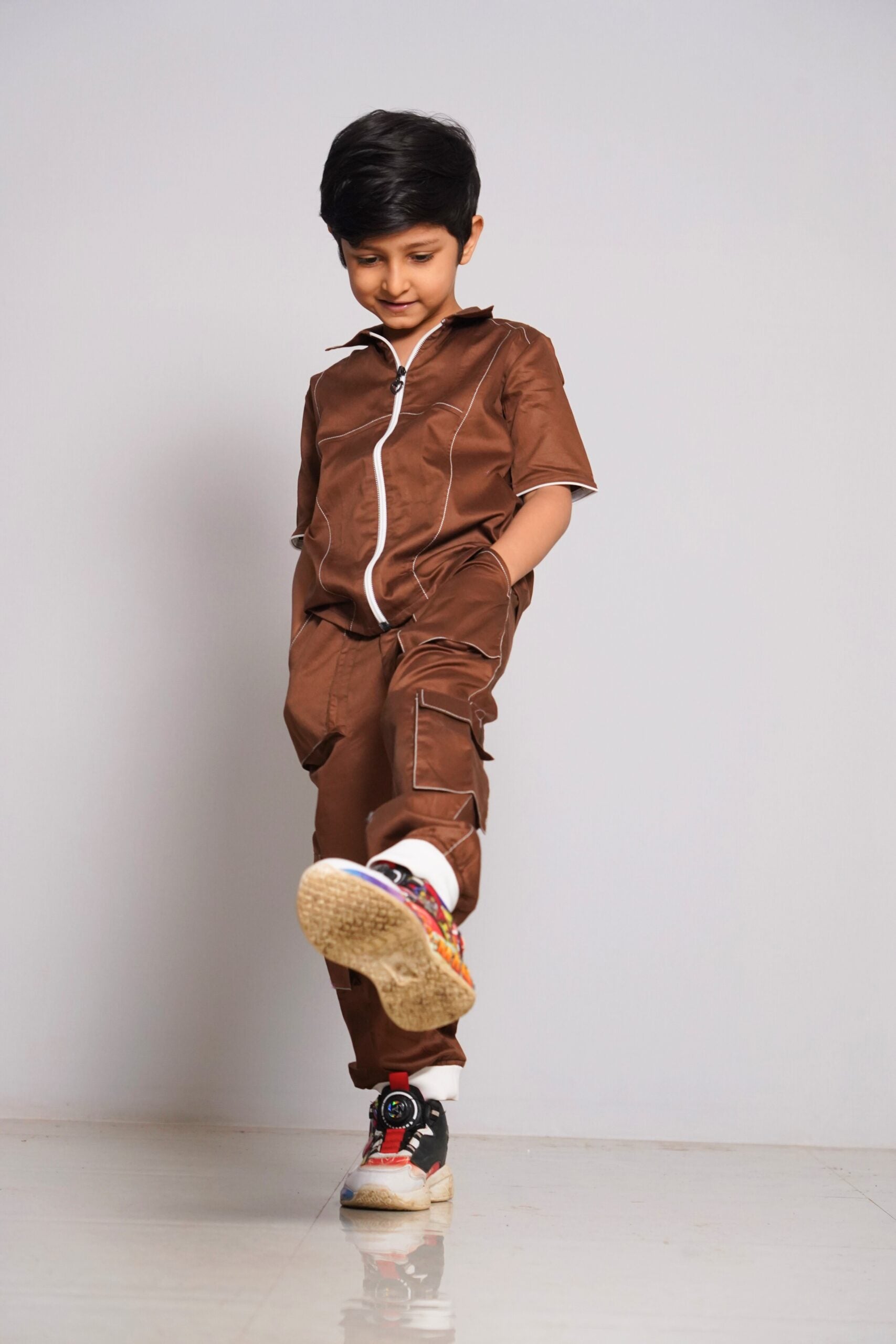 Boys Party comfort wear brown co-ord set