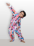 Multi color horse hoodie jumpsuit(set of 1)