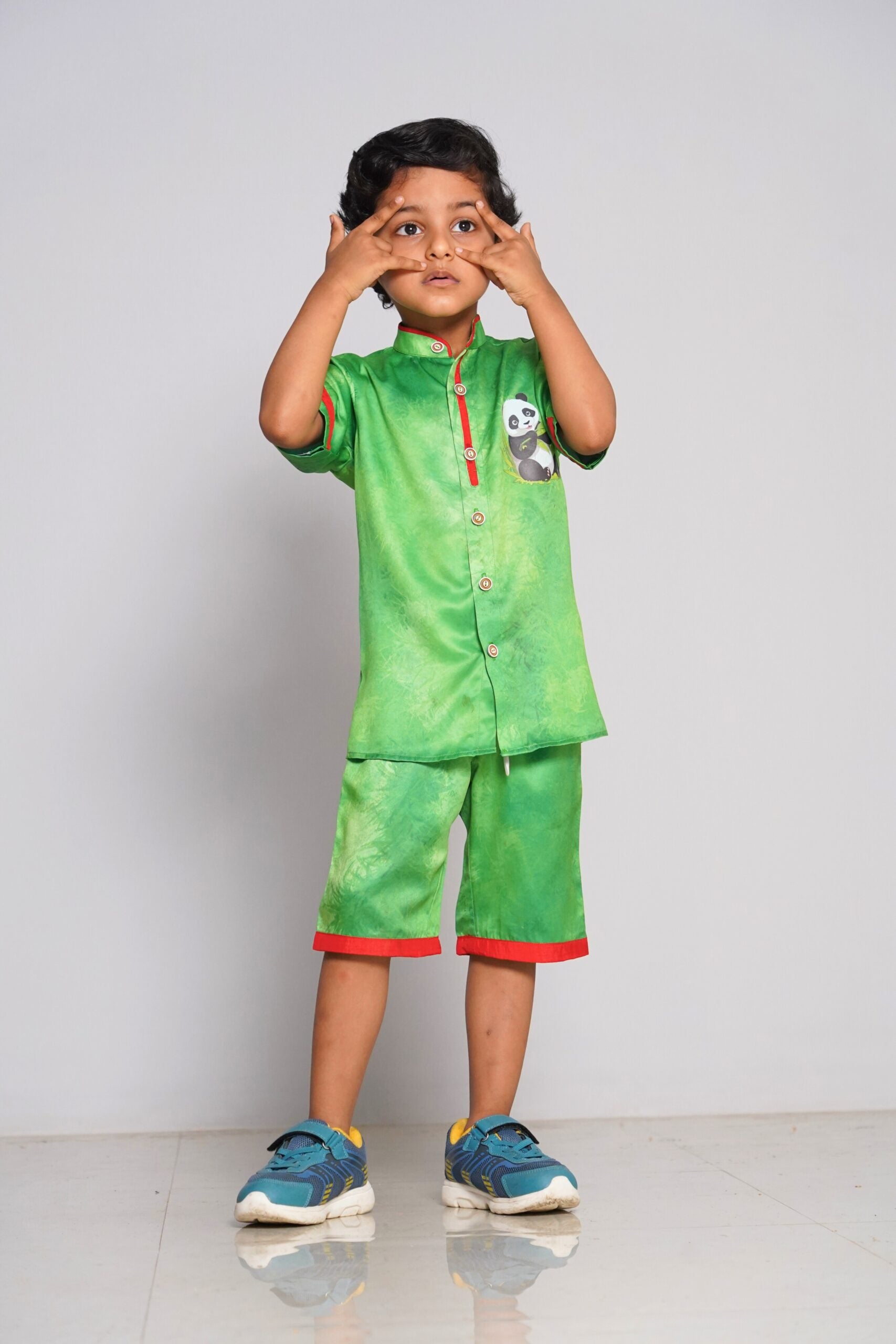 Panda Play – Kids’ Summer Shorts Set