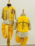 Hanumanji Theme handcrafted dhoti (set of 3)