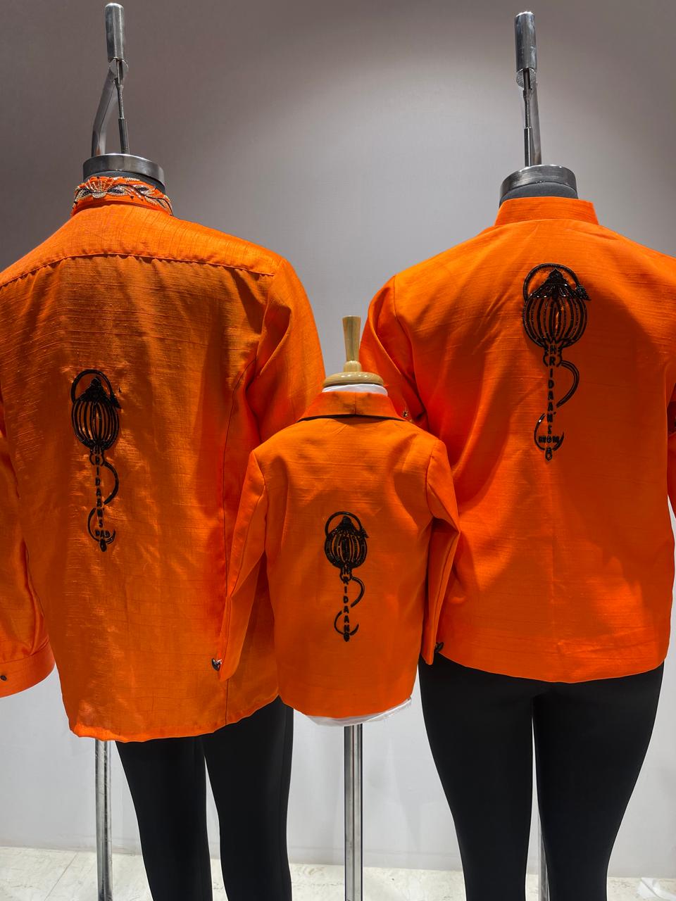 Hanuman Theme Family Twinning Outfits – Customized & Handcrafted