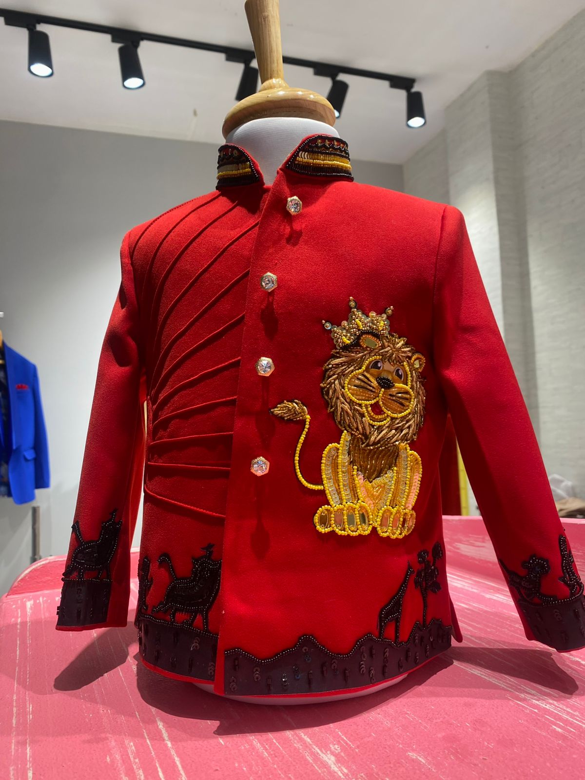Jungle theme hand crafted indo-western