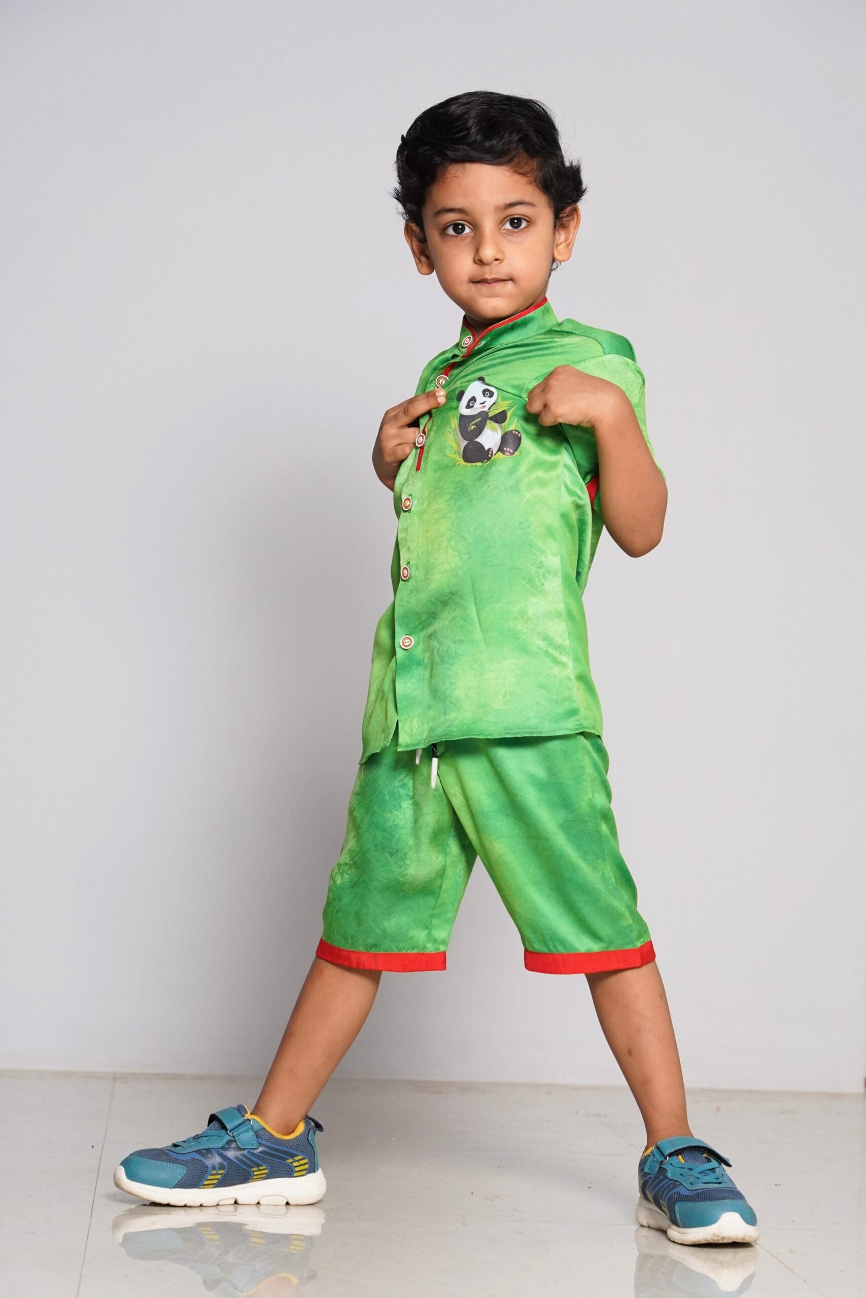 Panda Play – Kids’ Summer Shorts Set
