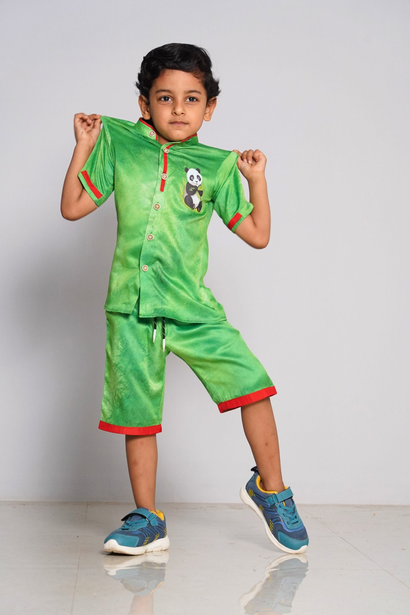 Panda Play – Kids’ Summer Shorts Set