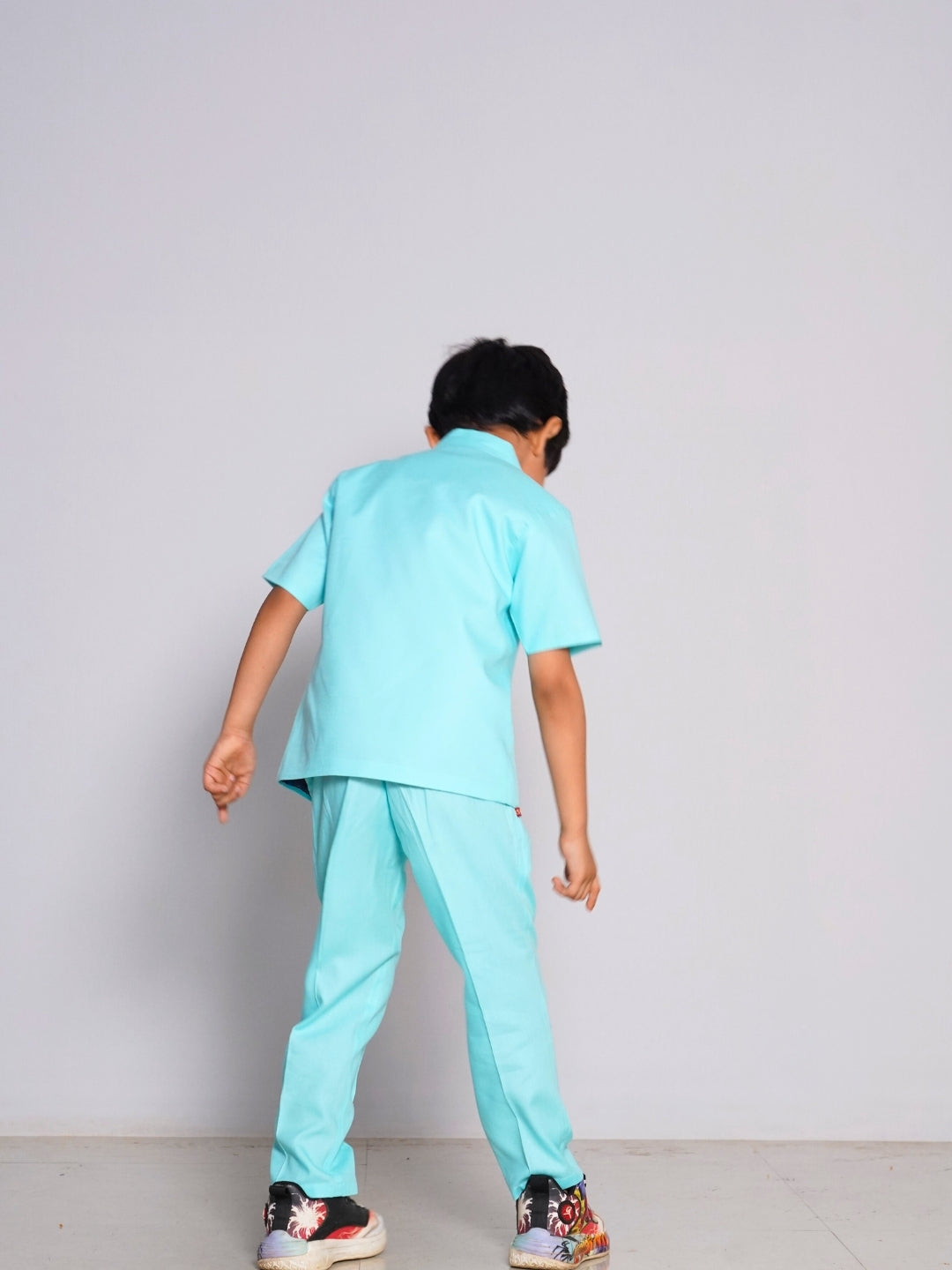 Boys Aqua Blue Kids 2pc Suit set