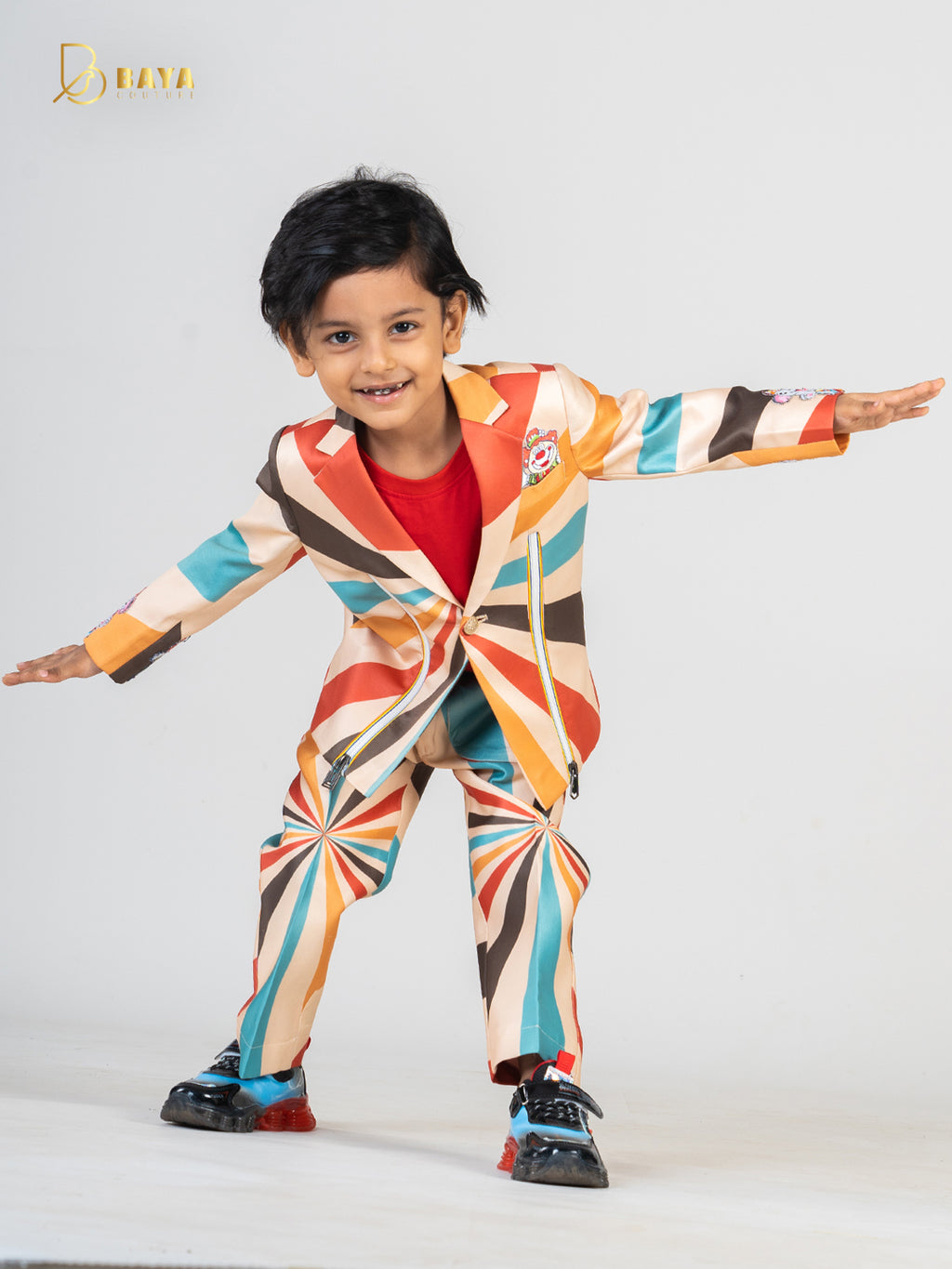 CLOWN EMBROIDERD BLAZER SET