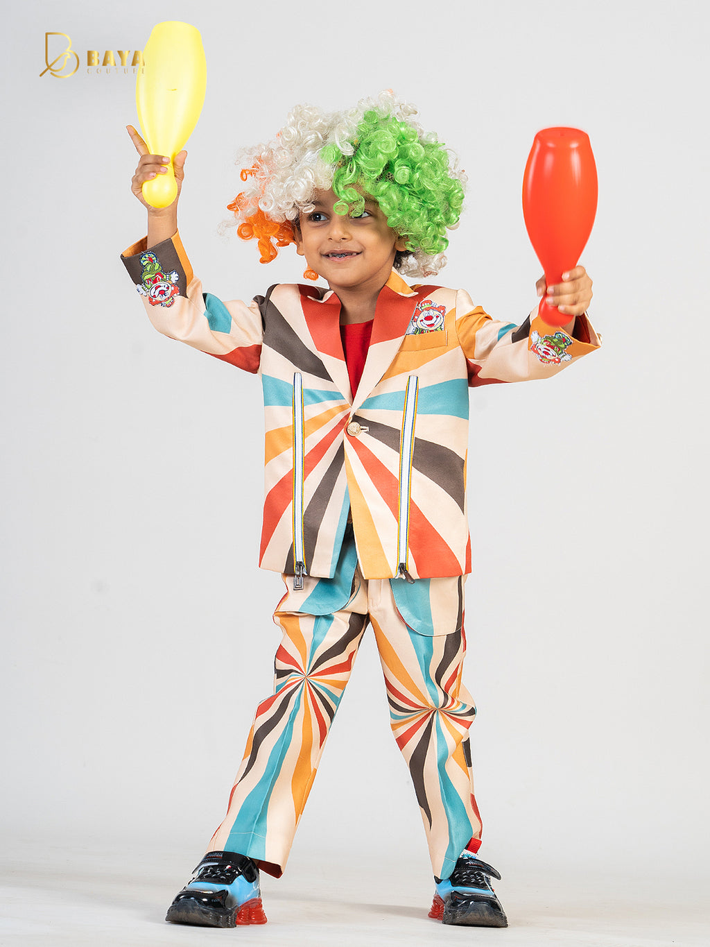 CLOWN EMBROIDERD BLAZER SET
