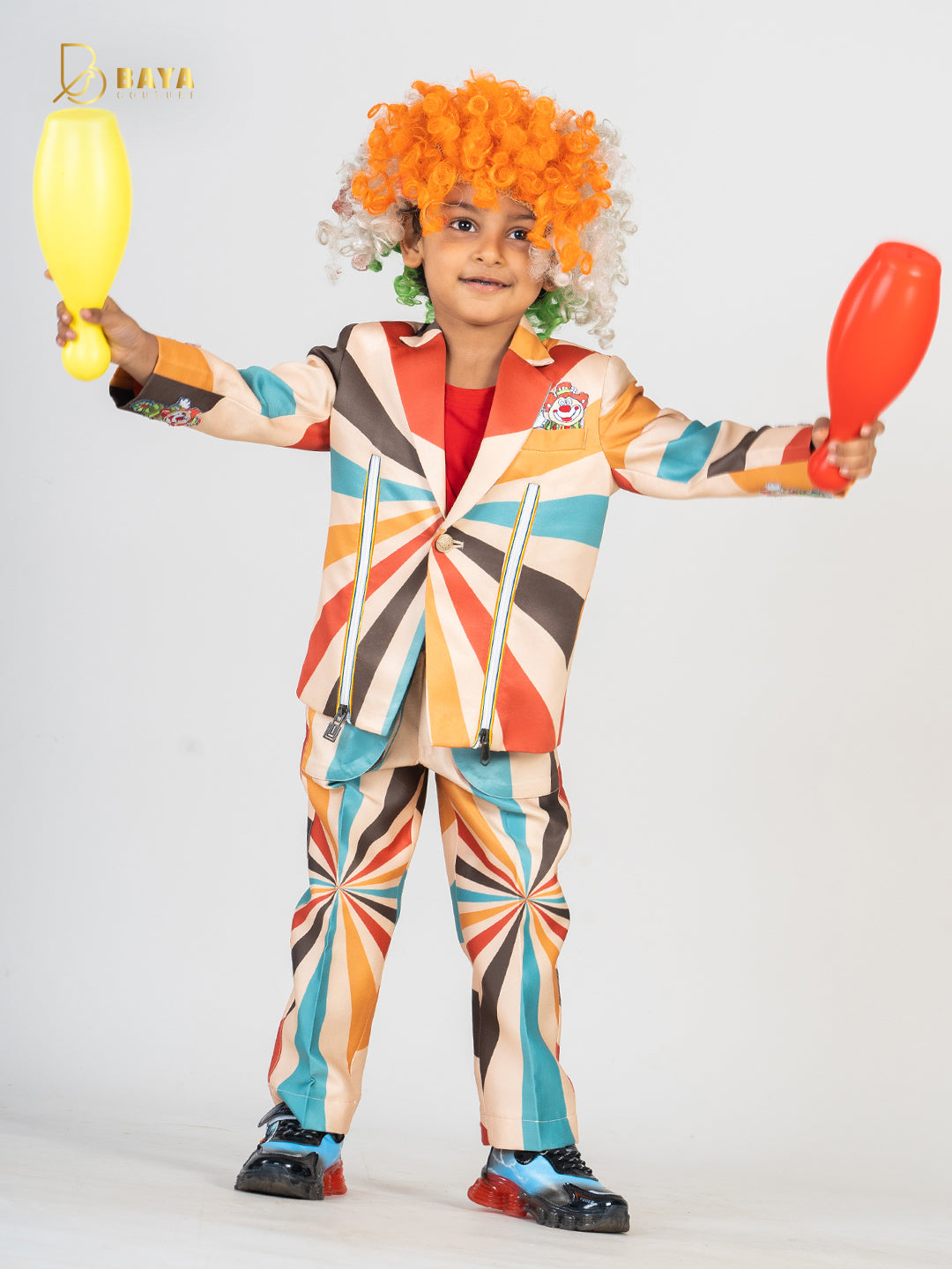 CLOWN EMBROIDERD BLAZER SET