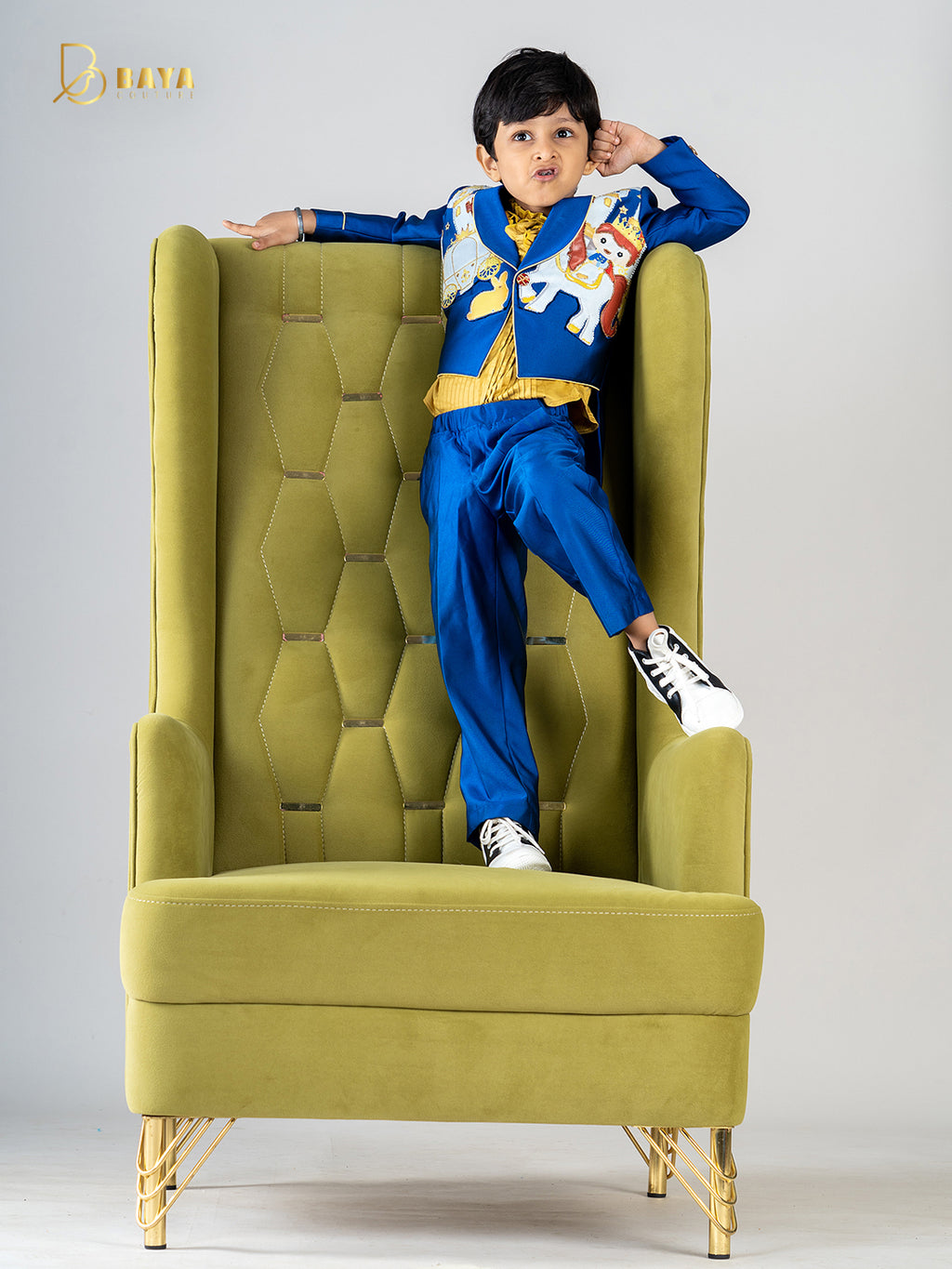 ROYAL BLUE PRINCE BLAZER SET
