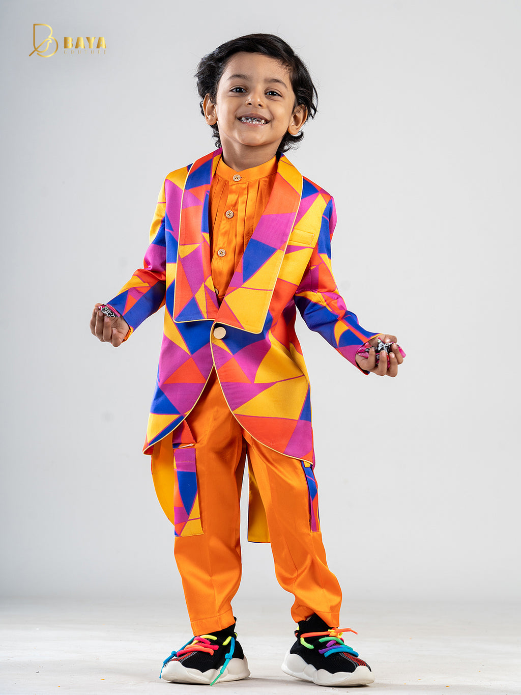 Carnival Orange Tail coat blazer set of 3