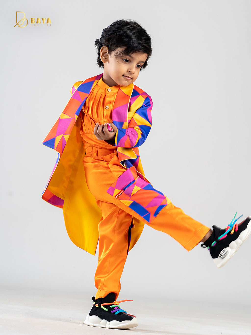 Carnival Orange Tail coat blazer set of 3