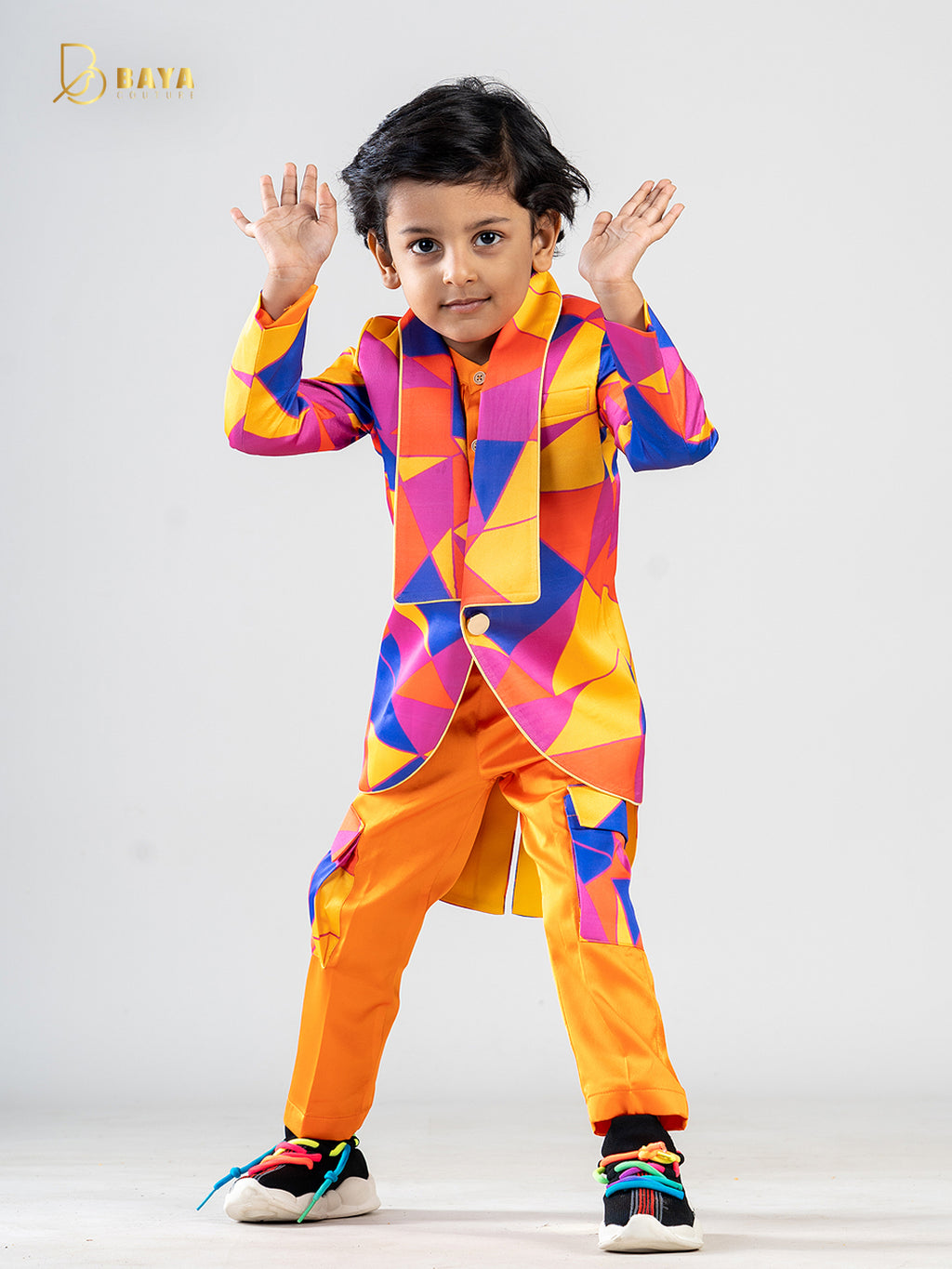 Carnival Orange Tail coat blazer set of 3