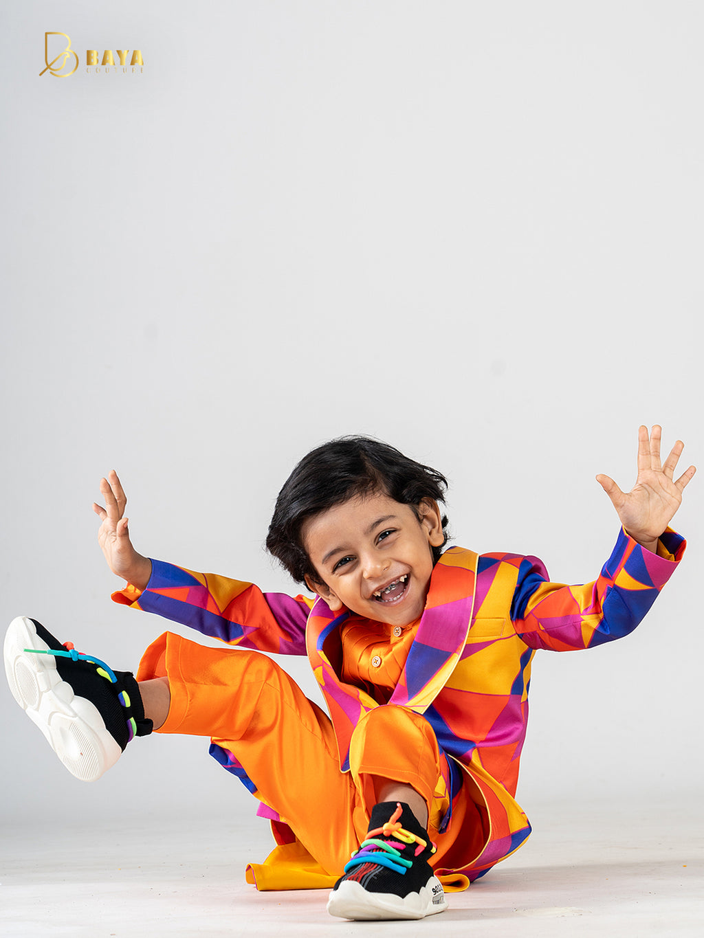 Carnival Orange Tail coat blazer set of 3