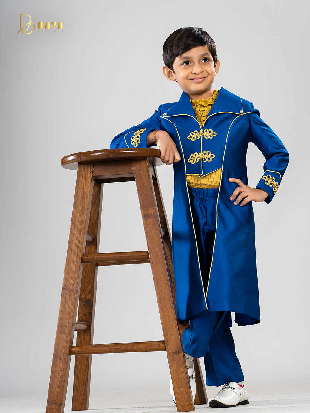 ROYAL BLUE PRINCE COAT SET