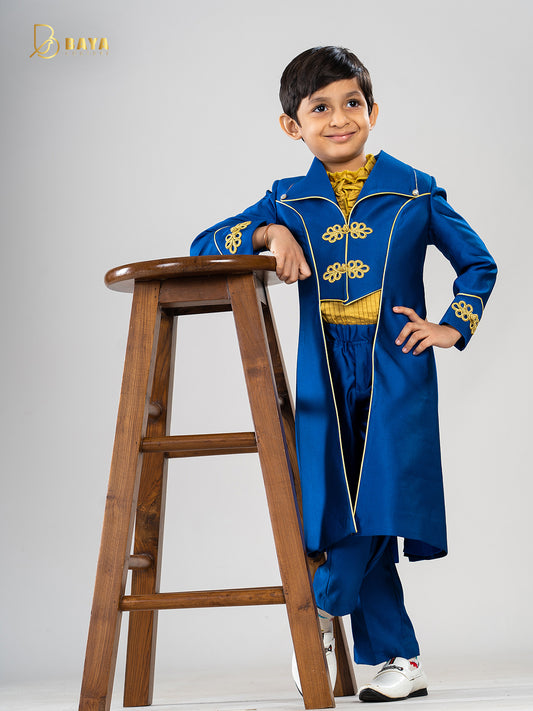 ROYAL BLUE PRINCE COAT SET