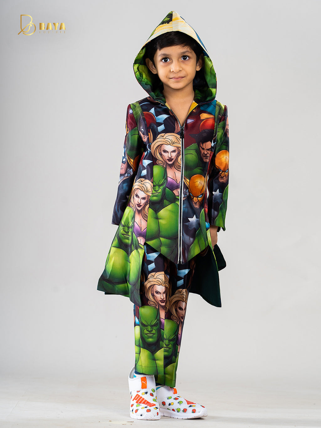 Supr hero HOODIE-COAT SET