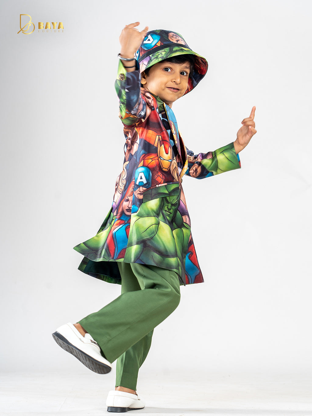 SUPER HERO GREEN COAT SET