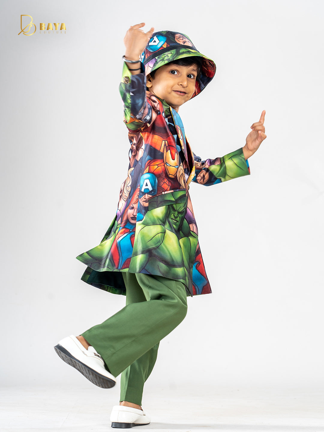 SUPER HERO GREEN COAT SET