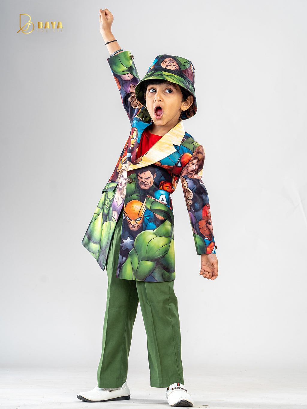 SUPER HERO GREEN COAT SET