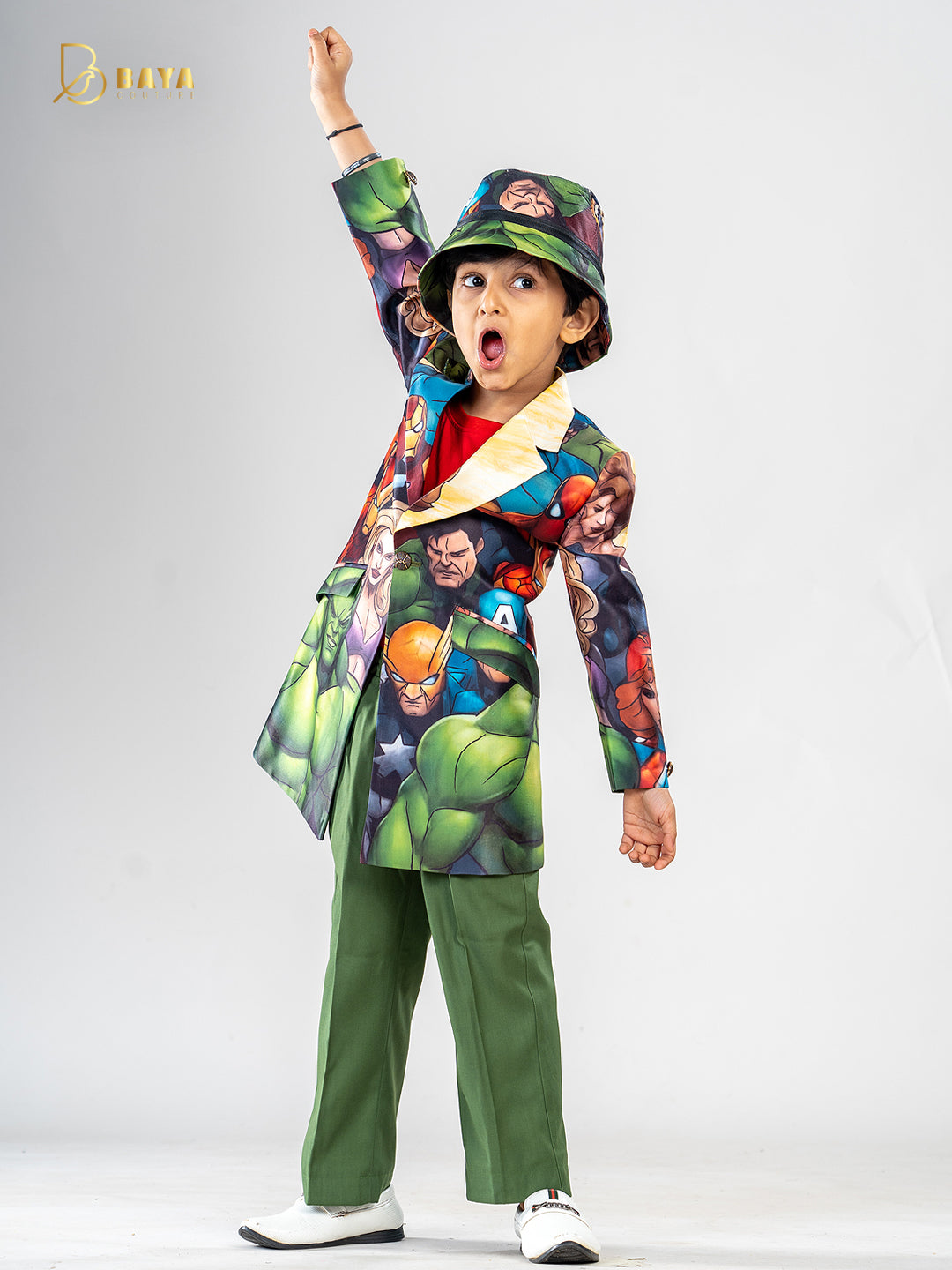 SUPER HERO GREEN COAT SET