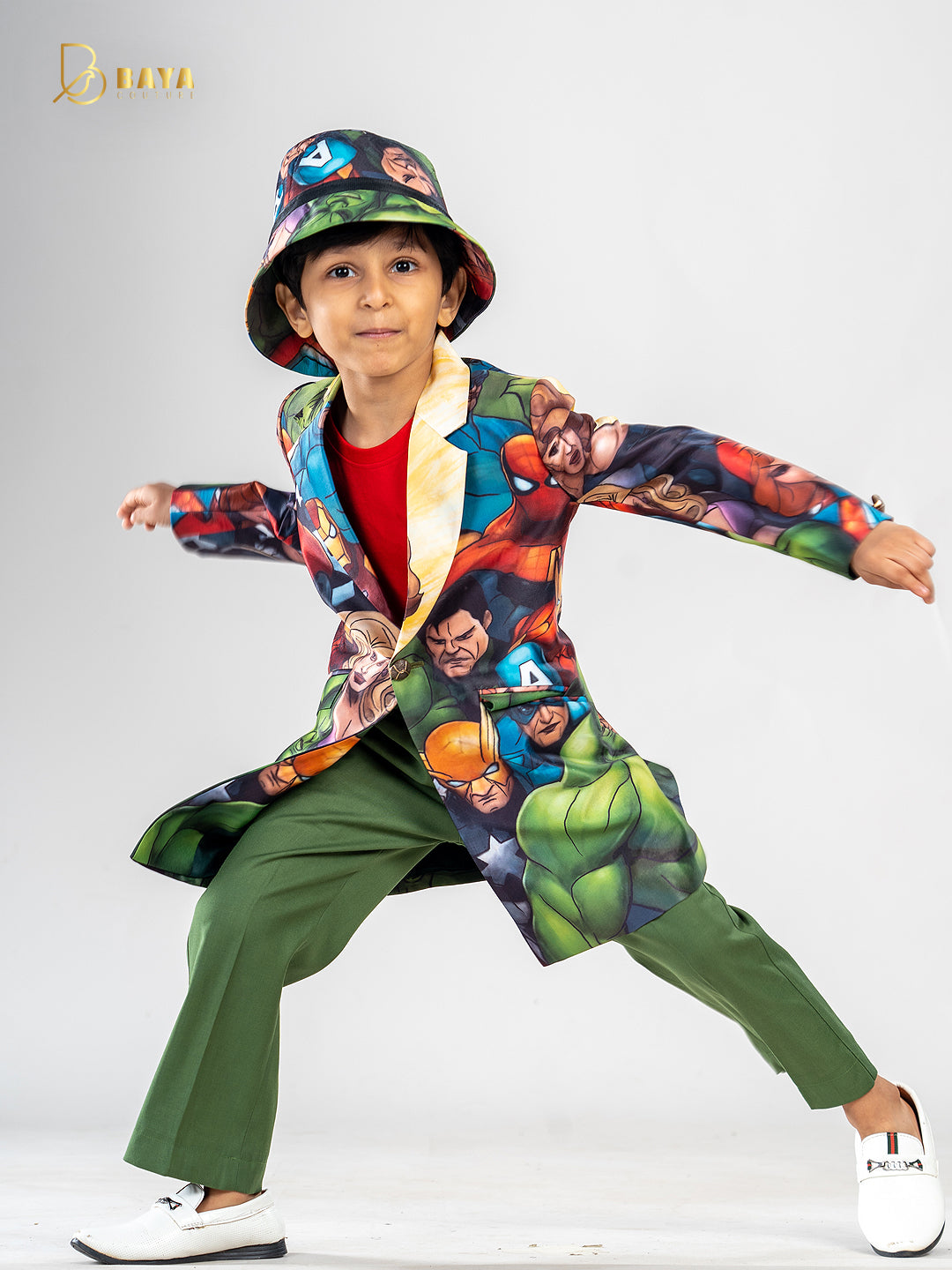 SUPER HERO GREEN COAT SET