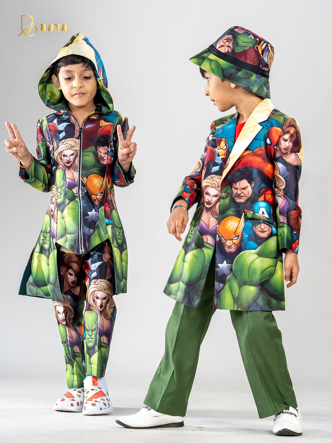 SUPER HERO GREEN COAT SET