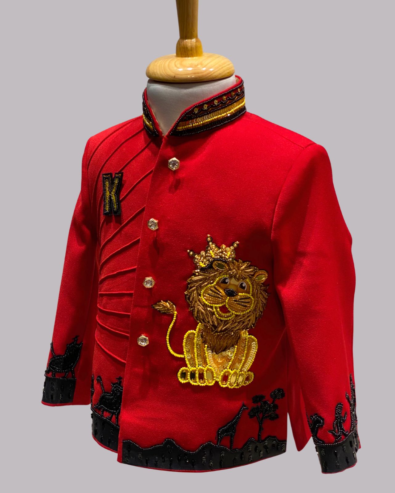Jungle theme Red indo western (Set of 2)