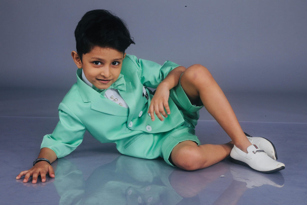 Mint Green Summer Tuxedo Set(set of 4)