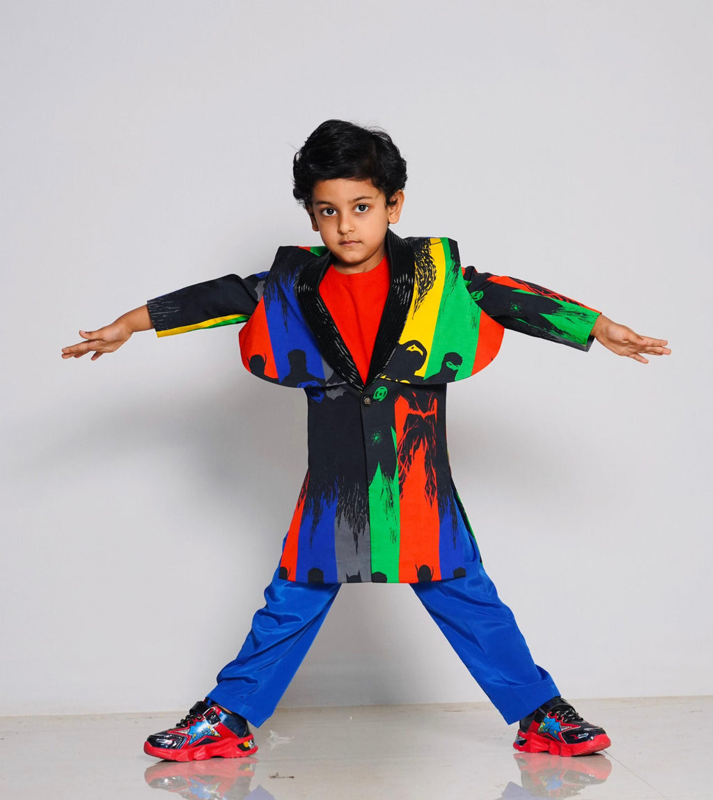 Boys’ Colour Pop long coat  Set