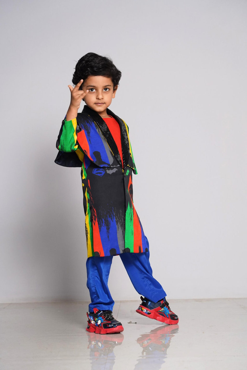 Boys’ Colour Pop long coat  Set