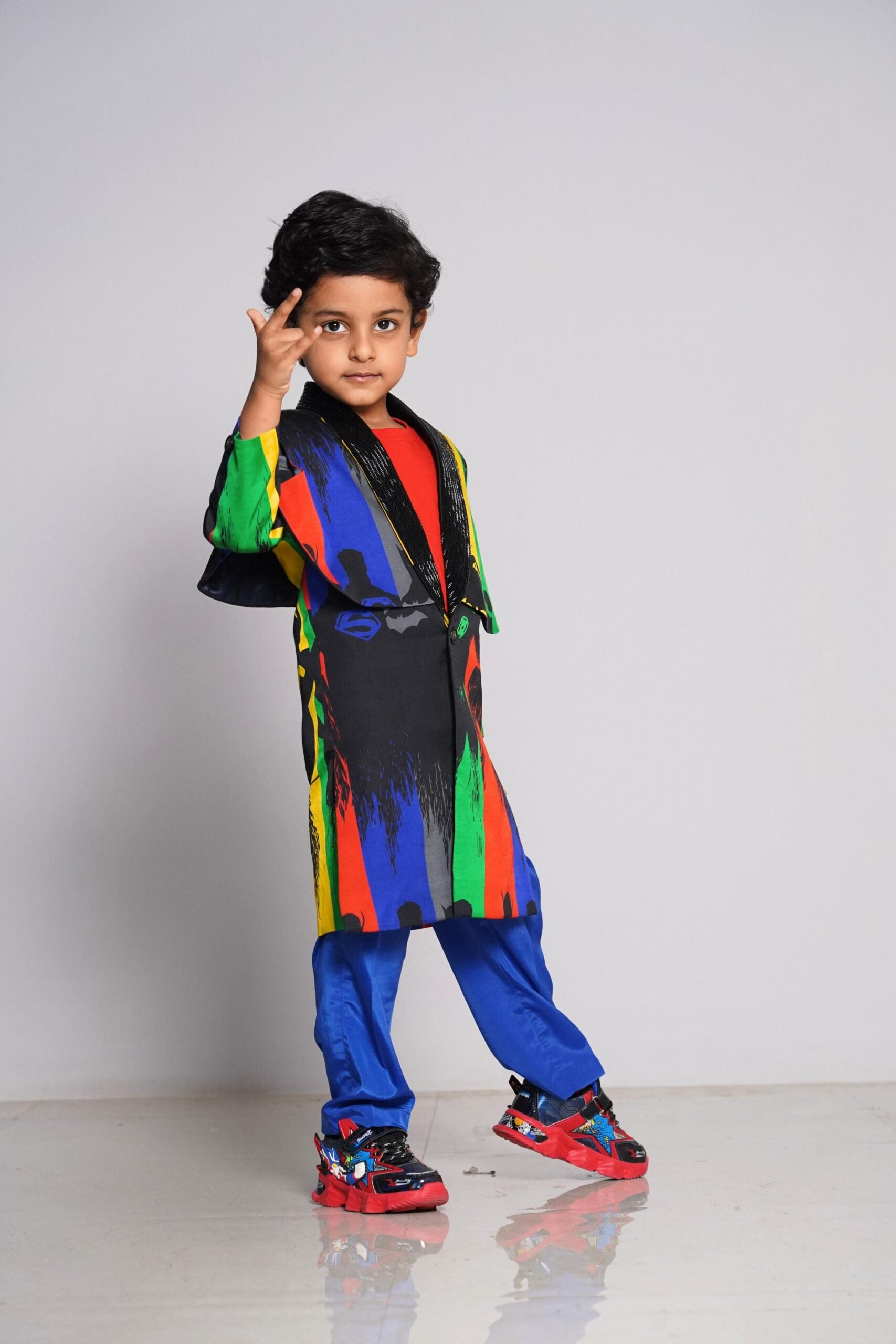 Boys’ Colour Pop long coat  Set