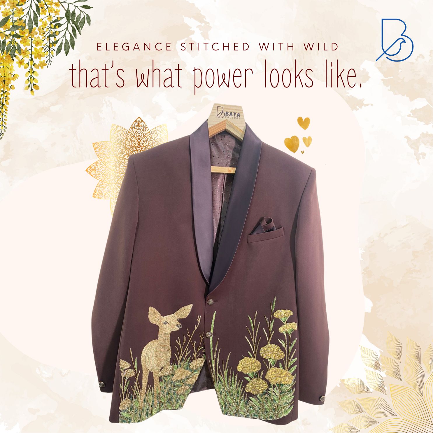 Jungle theme luxurious handcrafted twinning outfits