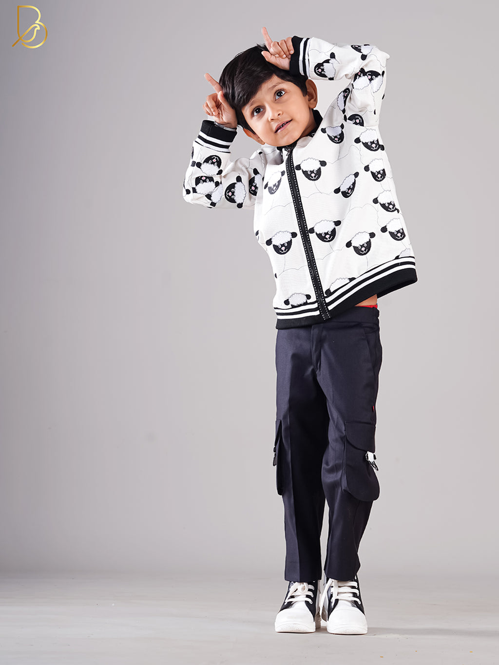 SHEEP EMBROIDERD BOMBER SET