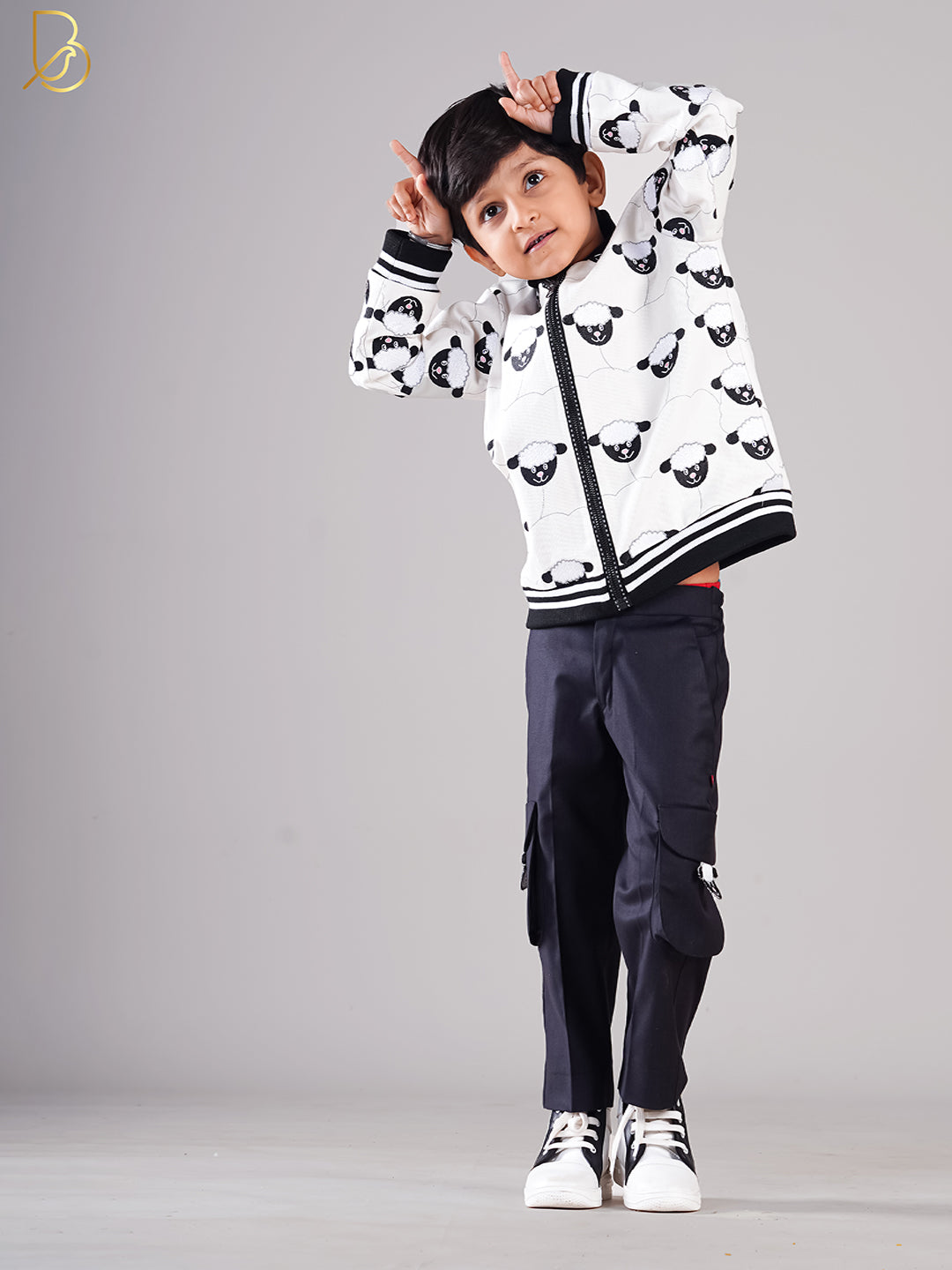 SHEEP EMBROIDERD BOMBER SET